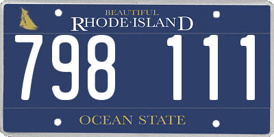 RI license plate 798111