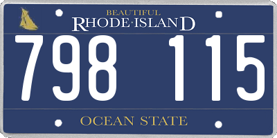RI license plate 798115