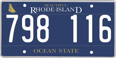 RI license plate 798116