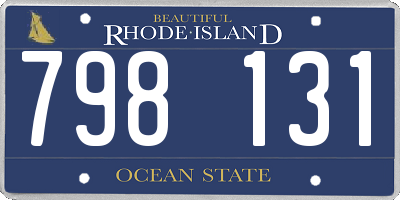 RI license plate 798131