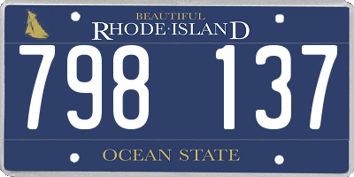 RI license plate 798137