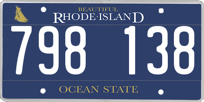 RI license plate 798138