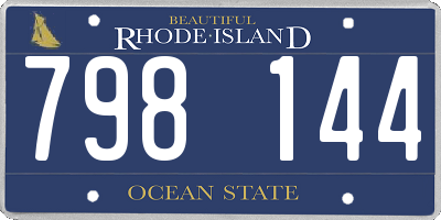 RI license plate 798144