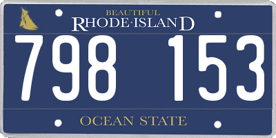 RI license plate 798153