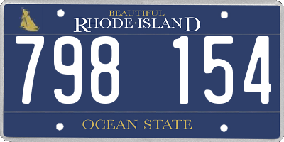 RI license plate 798154