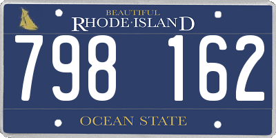 RI license plate 798162