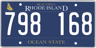 RI license plate 798168