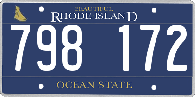 RI license plate 798172
