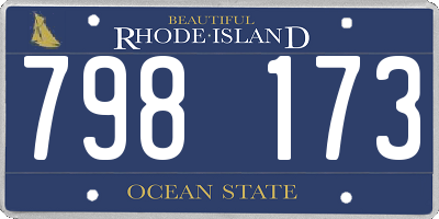 RI license plate 798173