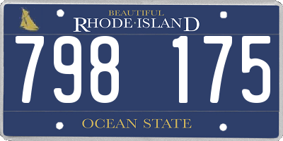 RI license plate 798175