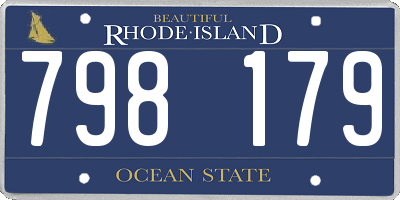 RI license plate 798179
