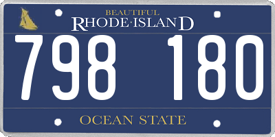 RI license plate 798180
