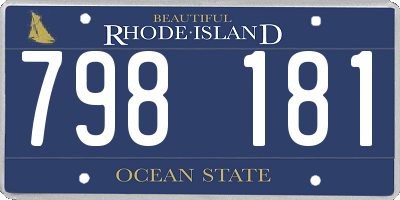 RI license plate 798181