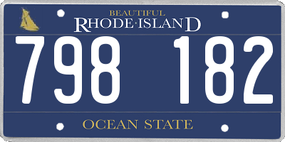 RI license plate 798182