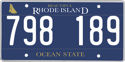 RI license plate 798189