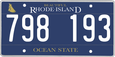 RI license plate 798193