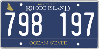 RI license plate 798197