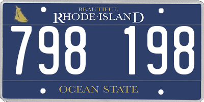 RI license plate 798198