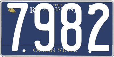 RI license plate 7982