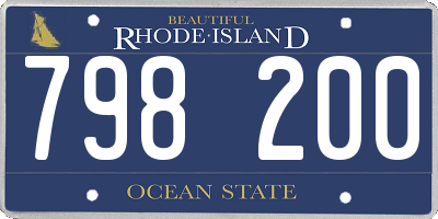 RI license plate 798200