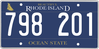 RI license plate 798201