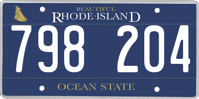 RI license plate 798204
