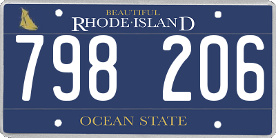 RI license plate 798206