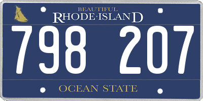 RI license plate 798207