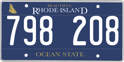 RI license plate 798208