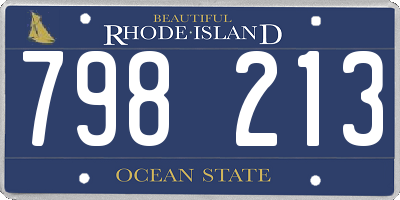 RI license plate 798213