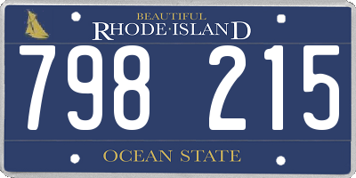 RI license plate 798215