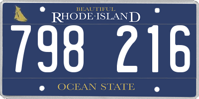 RI license plate 798216