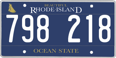 RI license plate 798218
