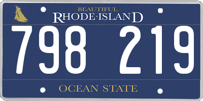 RI license plate 798219