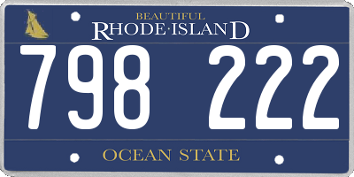 RI license plate 798222