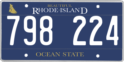 RI license plate 798224