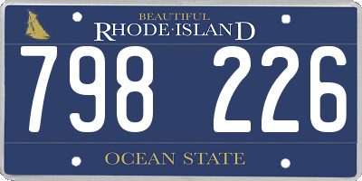 RI license plate 798226