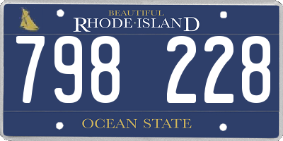 RI license plate 798228