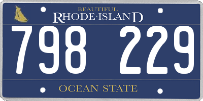 RI license plate 798229