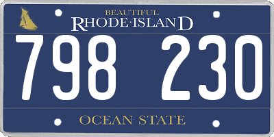 RI license plate 798230