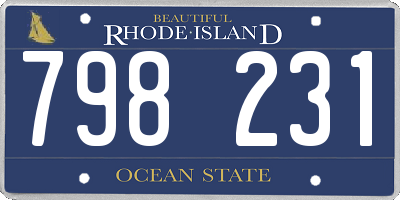RI license plate 798231