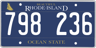 RI license plate 798236