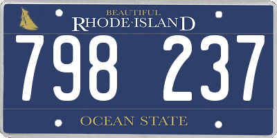 RI license plate 798237