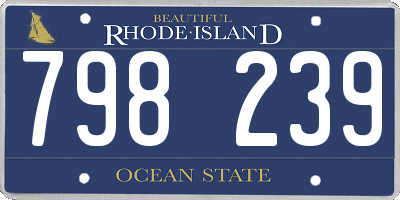 RI license plate 798239