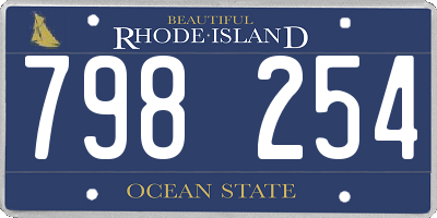 RI license plate 798254