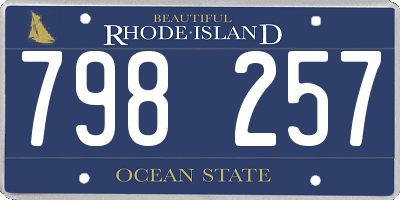 RI license plate 798257