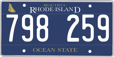 RI license plate 798259