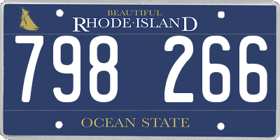 RI license plate 798266