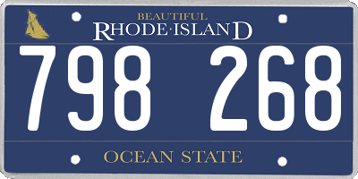RI license plate 798268