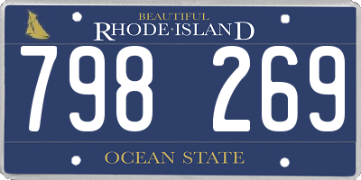 RI license plate 798269